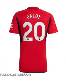 Günstige Manchester United Diogo Dalot #20 Heimtrikot 2023-24 Kurzarm